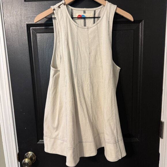 NWT Free People Womens Short Tank Set Cream Medium - Picture 4 of 8